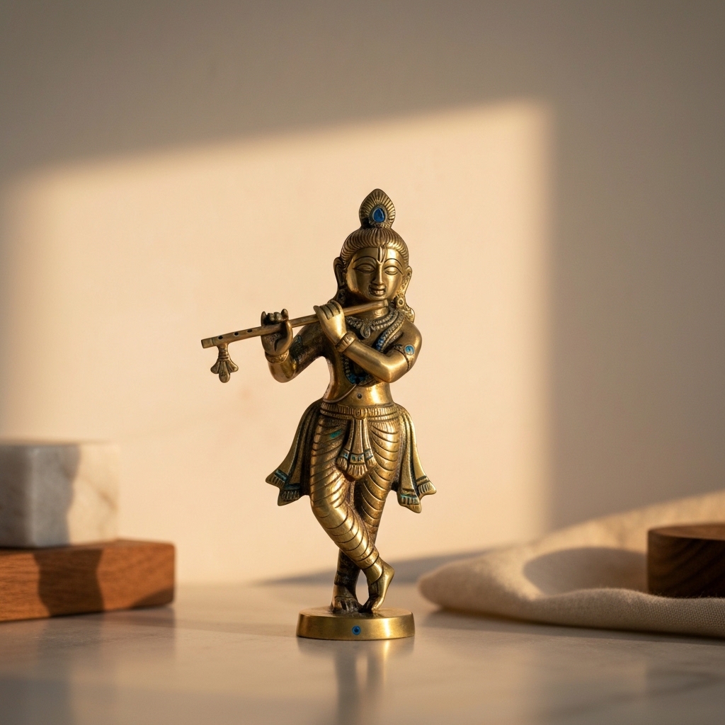 Fluting Krishna Idol