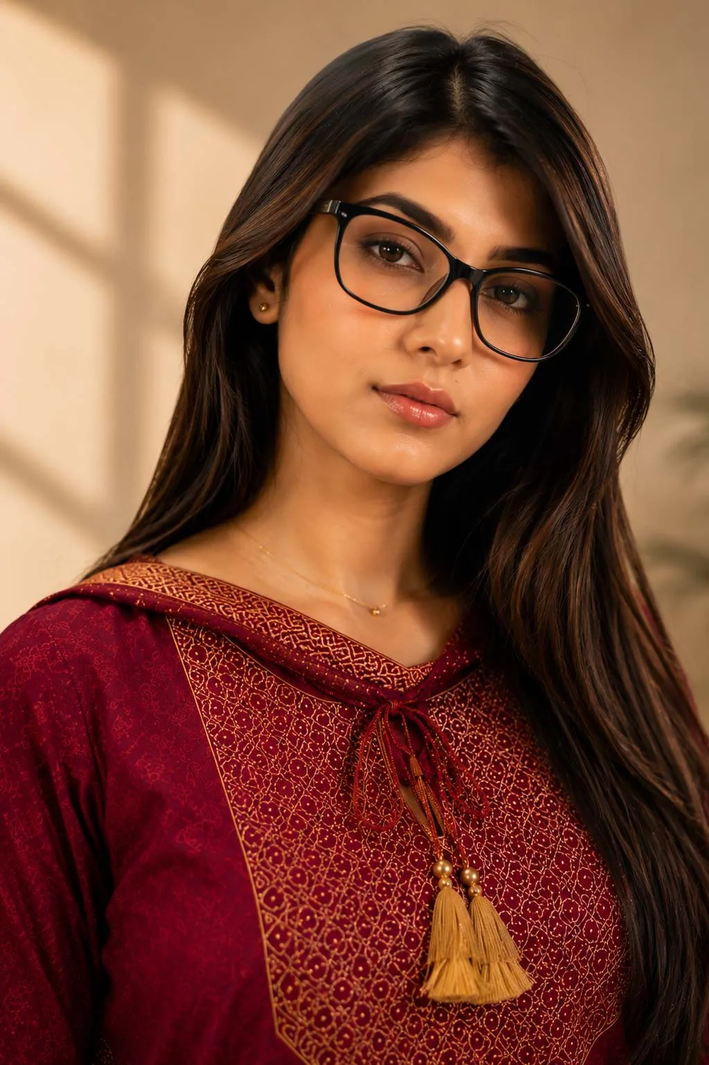Embroidered Cotton Kurti Set - Full View