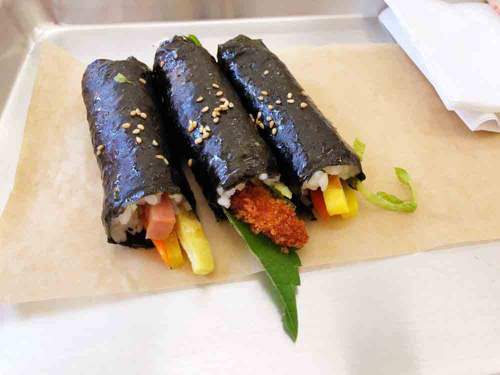 마리 김밥 스팸 까쓰 불고기 미니김밥