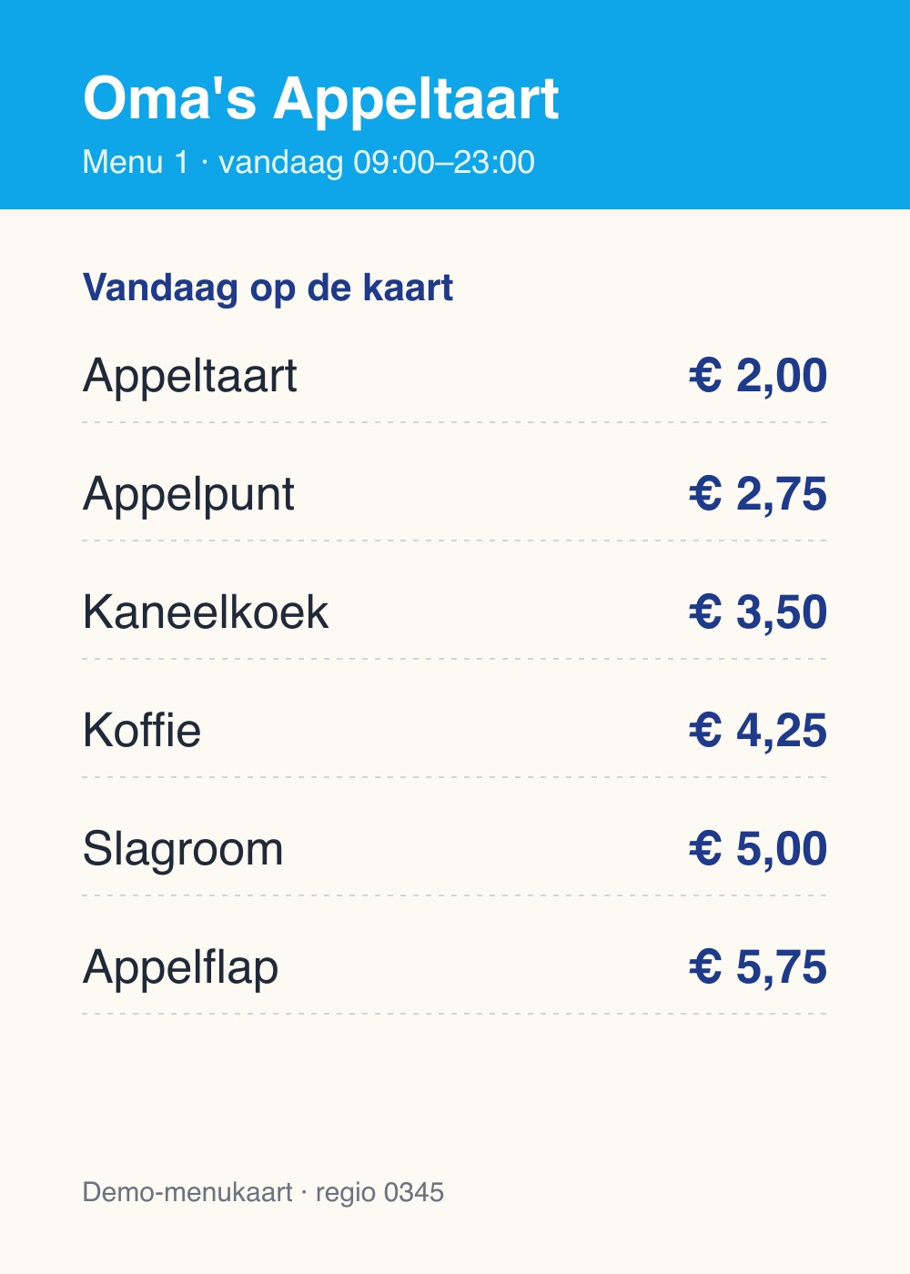 Menu - Oma's Appeltaart - Foto 1