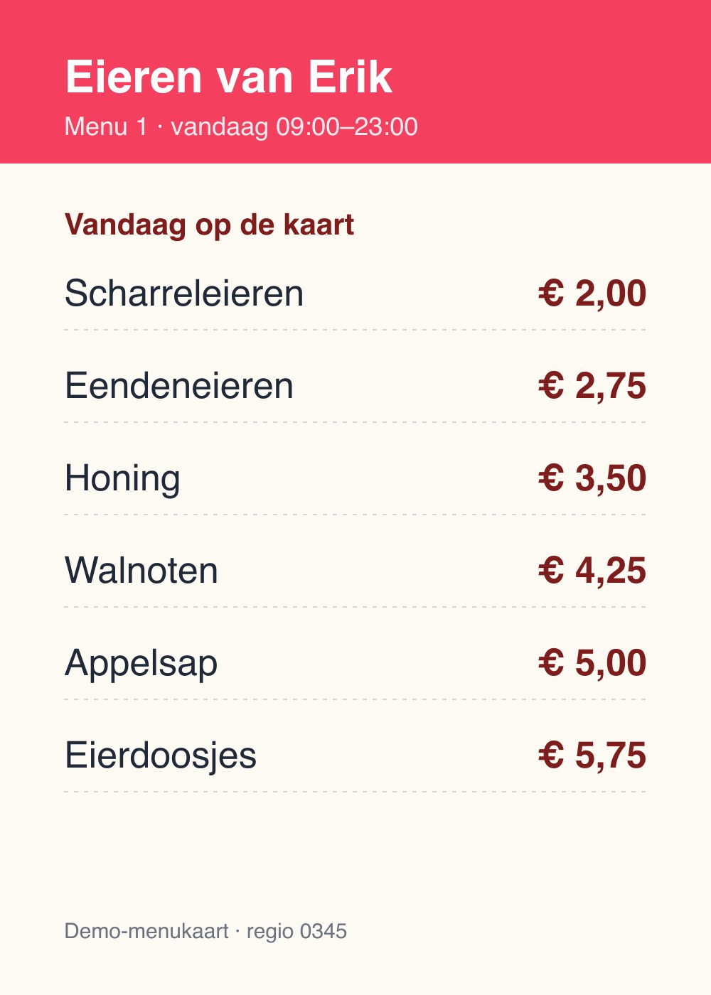 Menu - Eieren van Erik - Foto 1