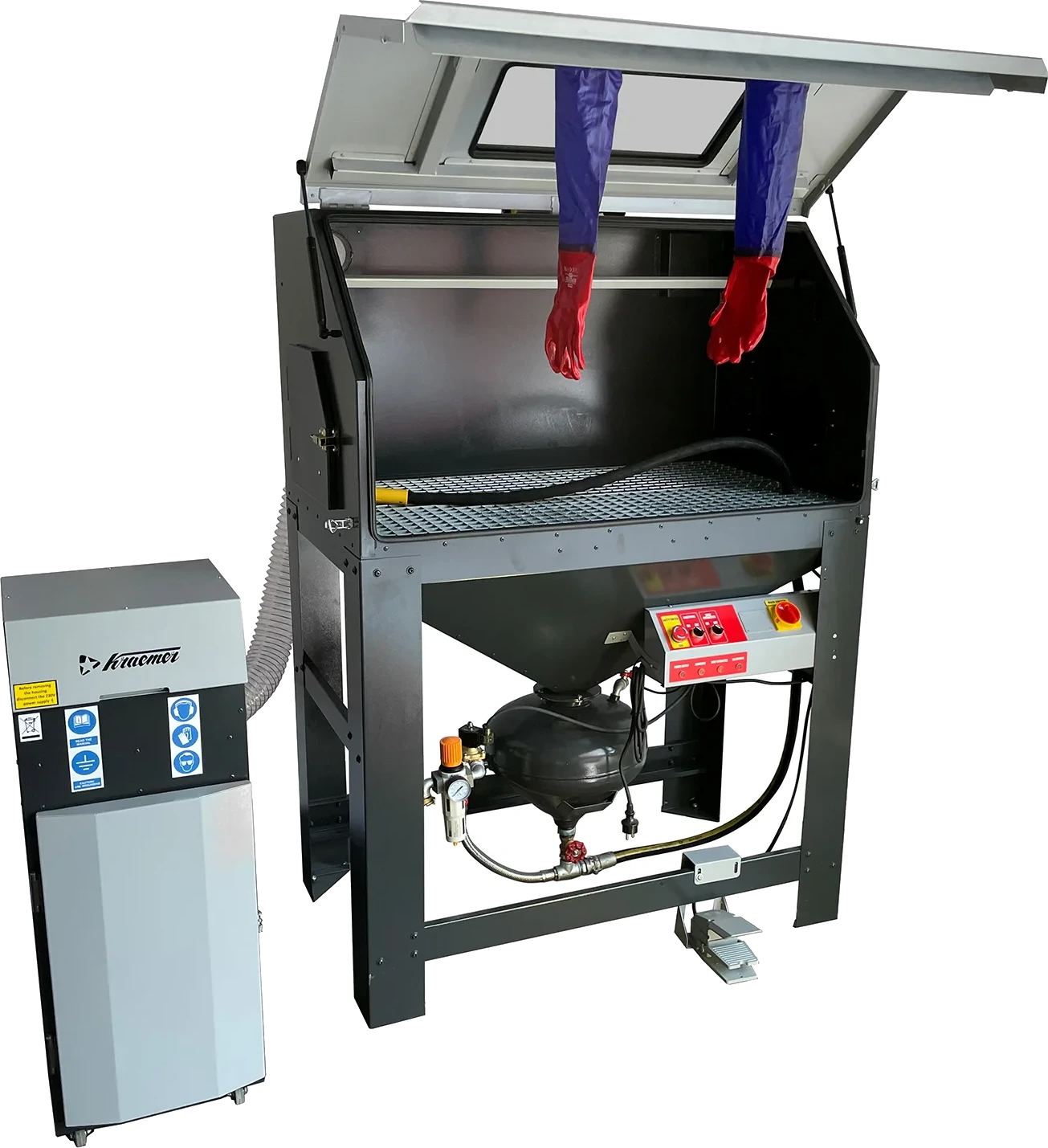 Sandblasting Cabinet with Pressure Pot, 520 l.