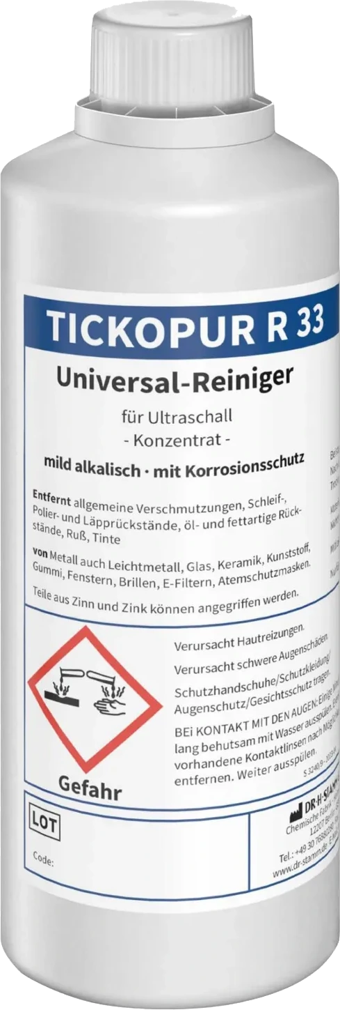 TICKOPUR R 33 Universal cleaner for ultrasonic cleaning, concentrate