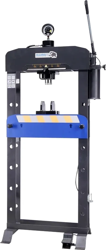 Mammuth 30-tonne air-hydraulic workshop press with foot pedal