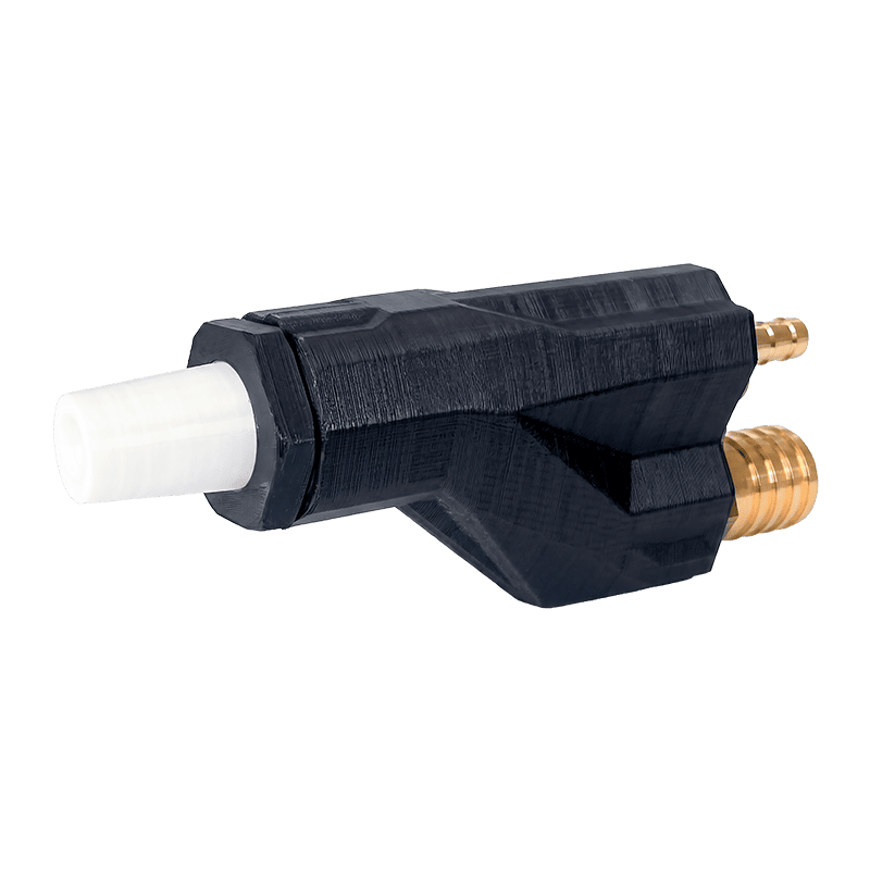 Plastpistol med keramiske dyser