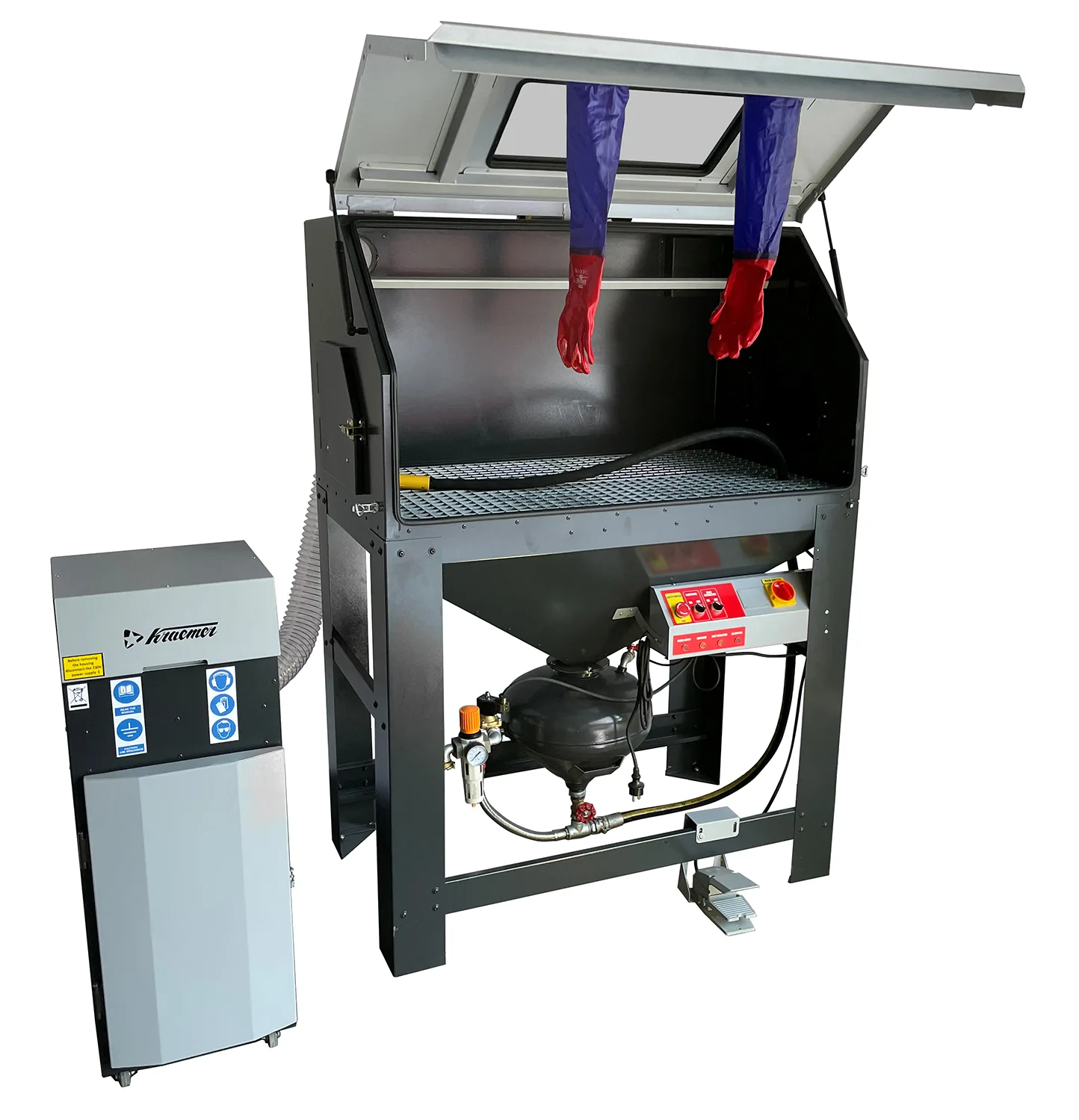 Sandblasting Cabinet with Pressure Pot, 520 l.