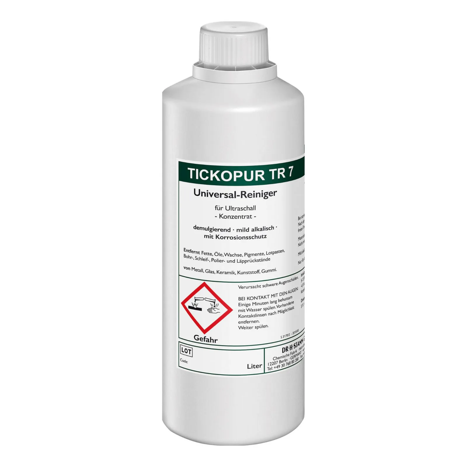 TICKOPUR TR 7 Demulsifying cleaner for ultrasonic cleaning, concentrate