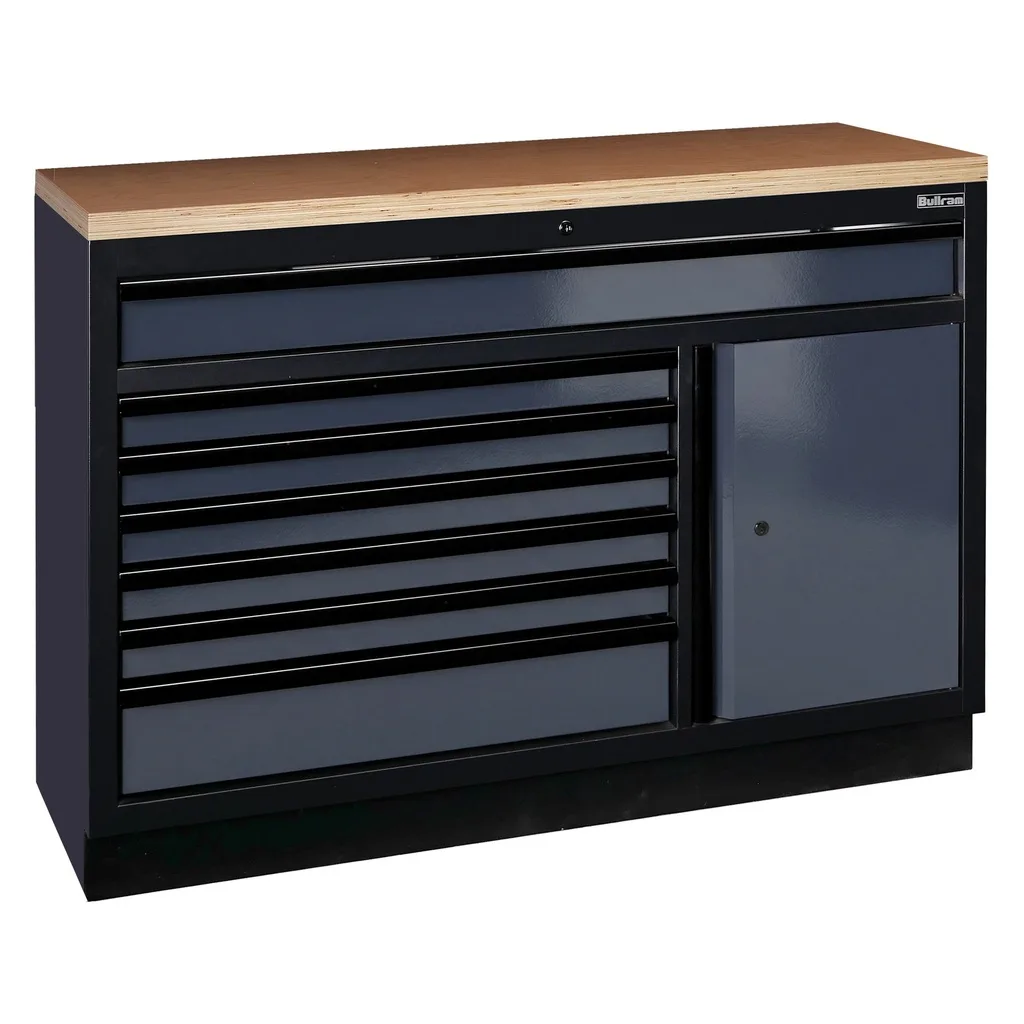 Base cabinet 7 drawers 1 door with wood worktop STARX