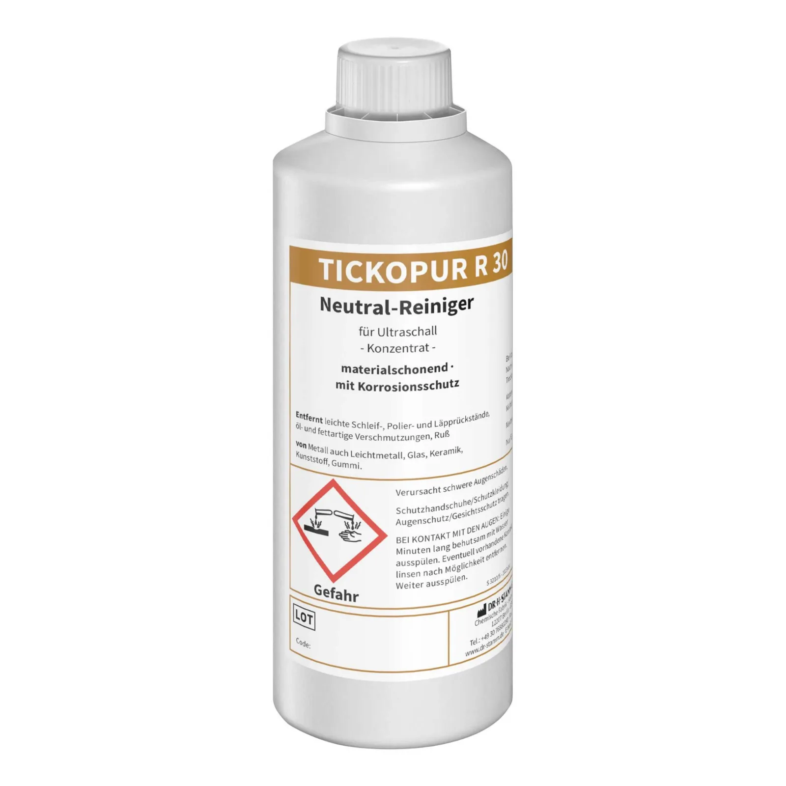 TICKOPUR R 30 Neutral cleaner for ultrasonic cleaning, concentrate