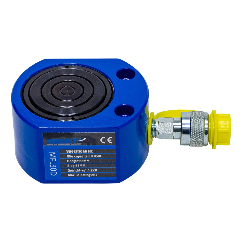 Flat sylinder dobbel 30 tonn slag 53mm