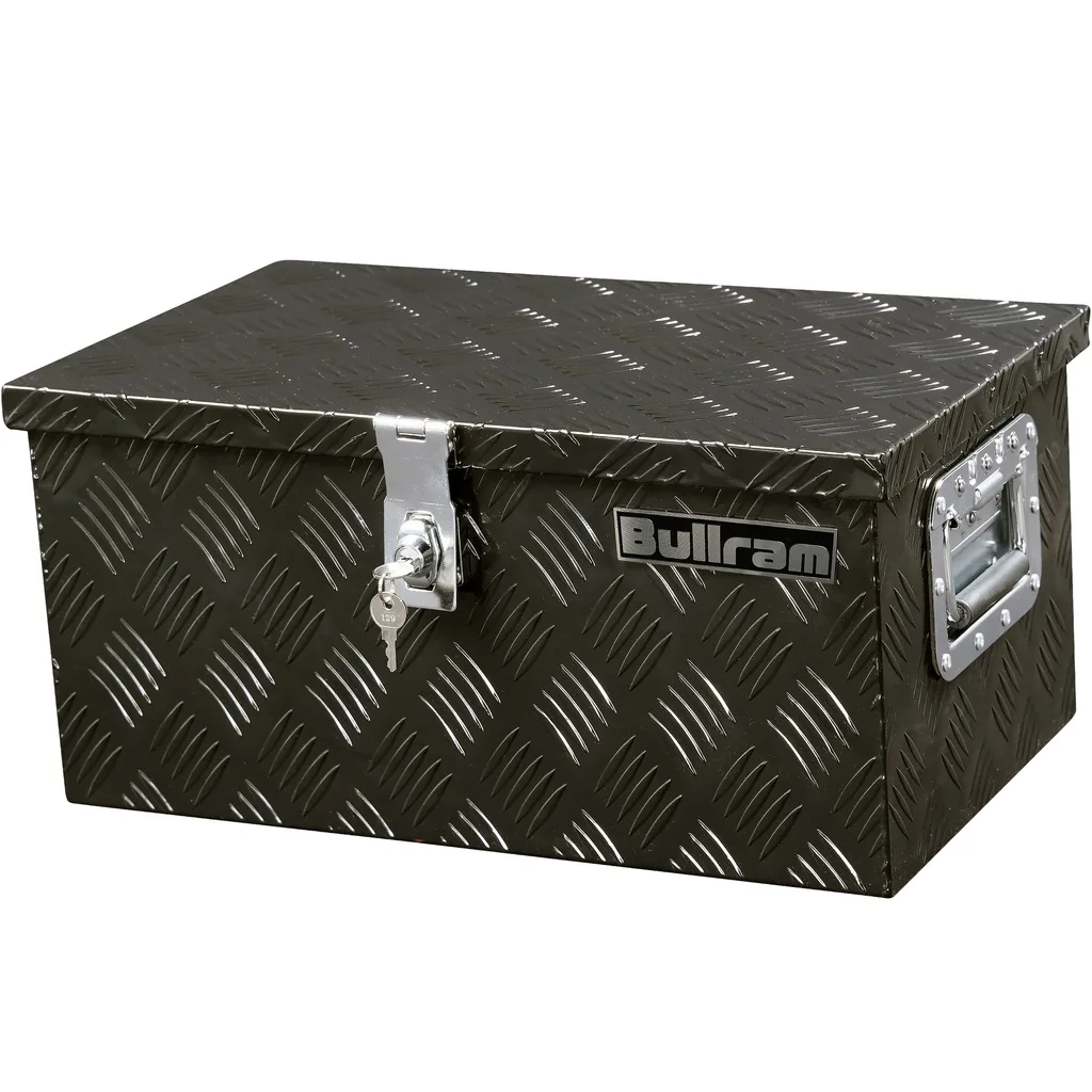Bullram jobsite box checkerplate black coated small
