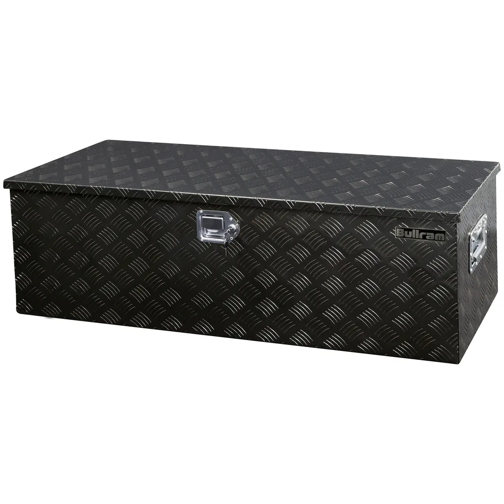 Bullram jobsite box checkerplate black coated large