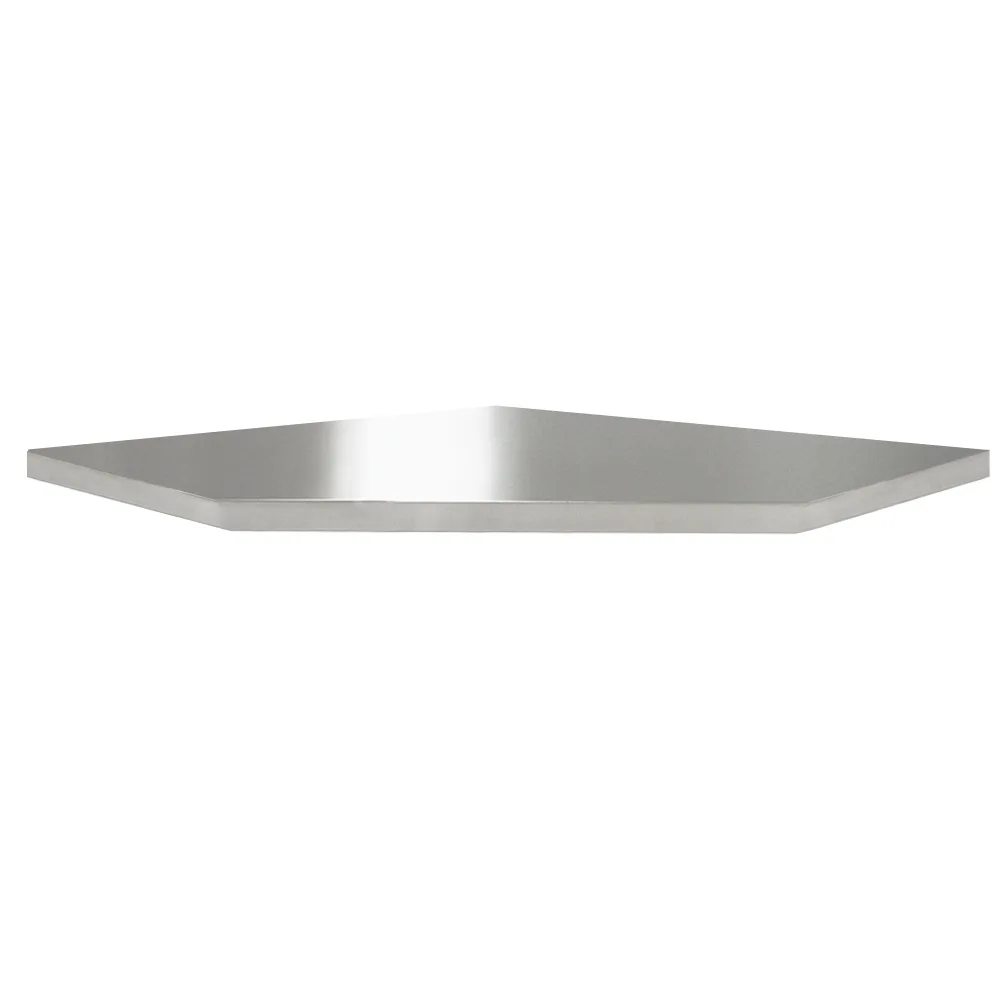 Worktop stainless steel for corner