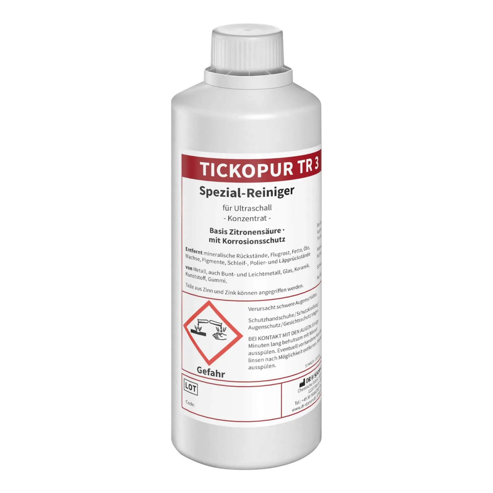 TICKOPUR TR 3 Ultrasonic cleaner based on citric acid, concentrate