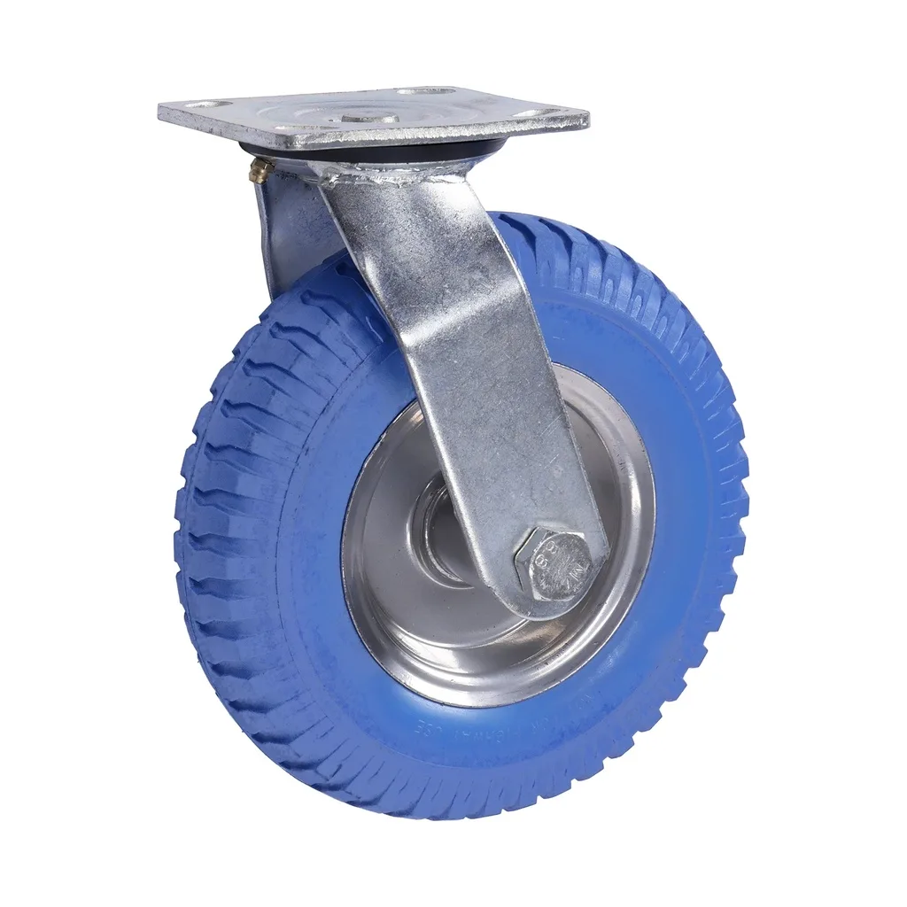 Swivel castor 217 x 57mm solid rubber
