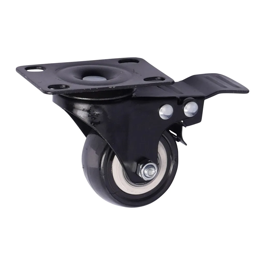 Svingbart hjul med brems 40 x 20 mm PU