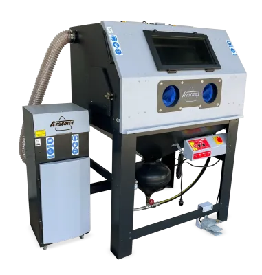 Sandblasting cabinet with pressure vessel, 900 l.