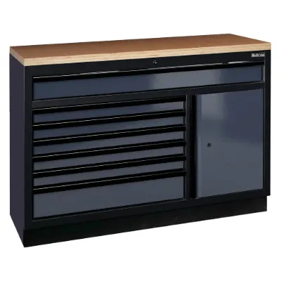 Base cabinet 7 drawers 1 door with wood worktop STARX