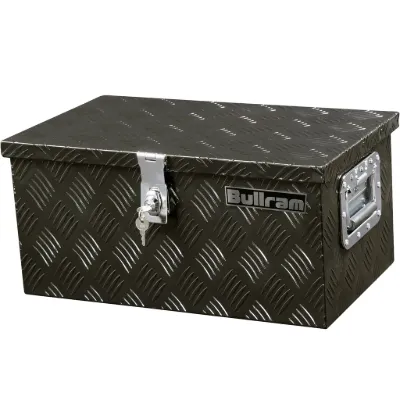 Bullram jobsite box checkerplate black coated small