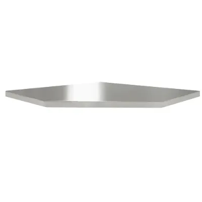 Worktop stainless steel for corner
