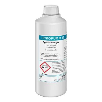 TICKOPUR R 32 Complexing agent free cleaner for ultrasonic cleaning, concentrate