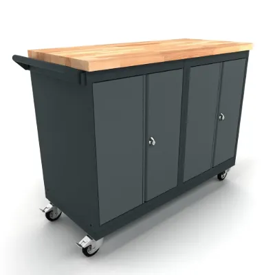 Workbench mobile 2x 2 door cabinet EXPERT