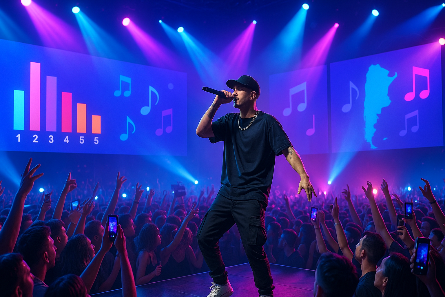 Ranking de las canciones más escuchadas en Argentina 2025