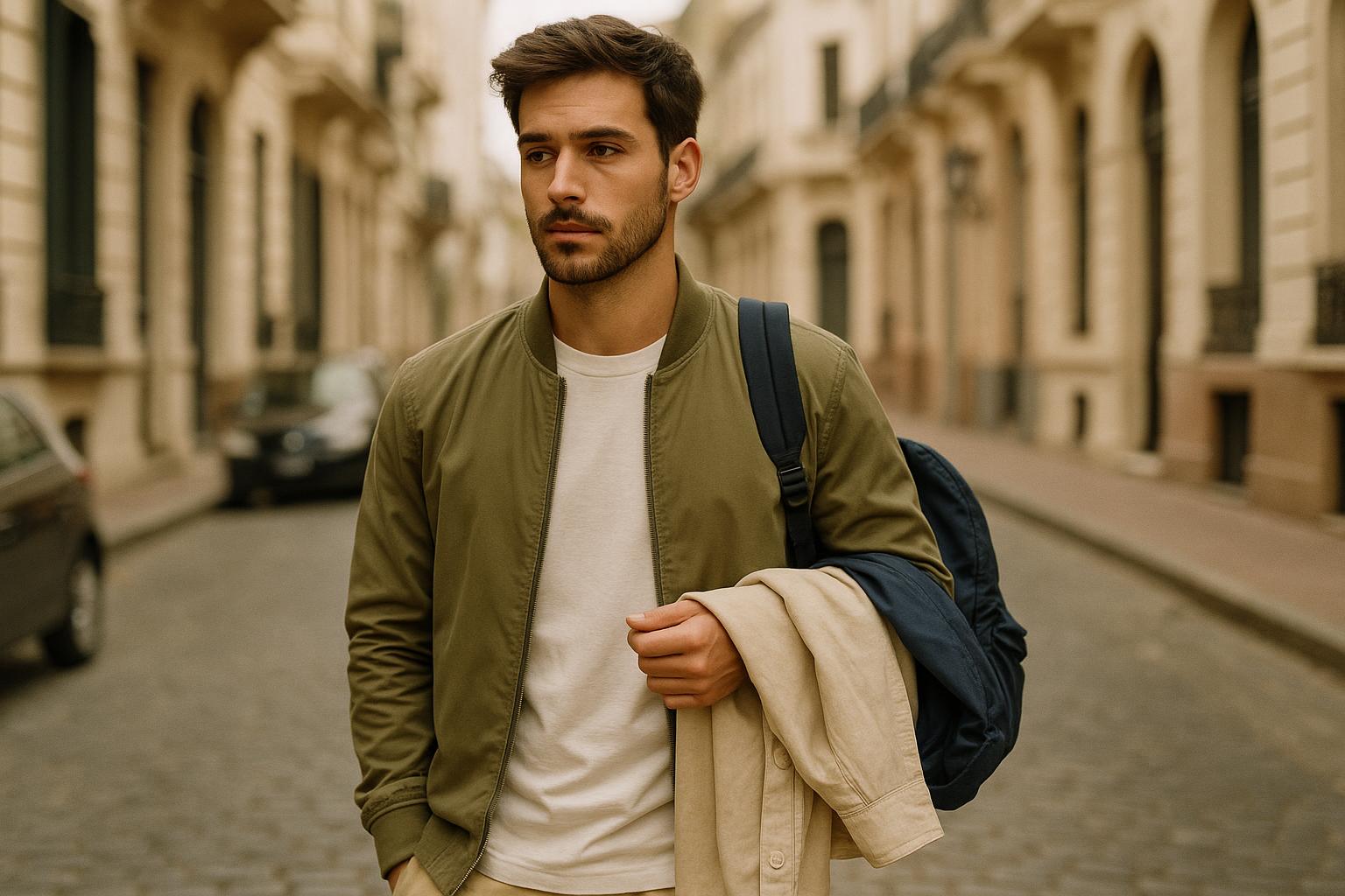 Abrigos livianos 2025 para hombres en Argentina: bomber, overshirt y rompevientos que rinden