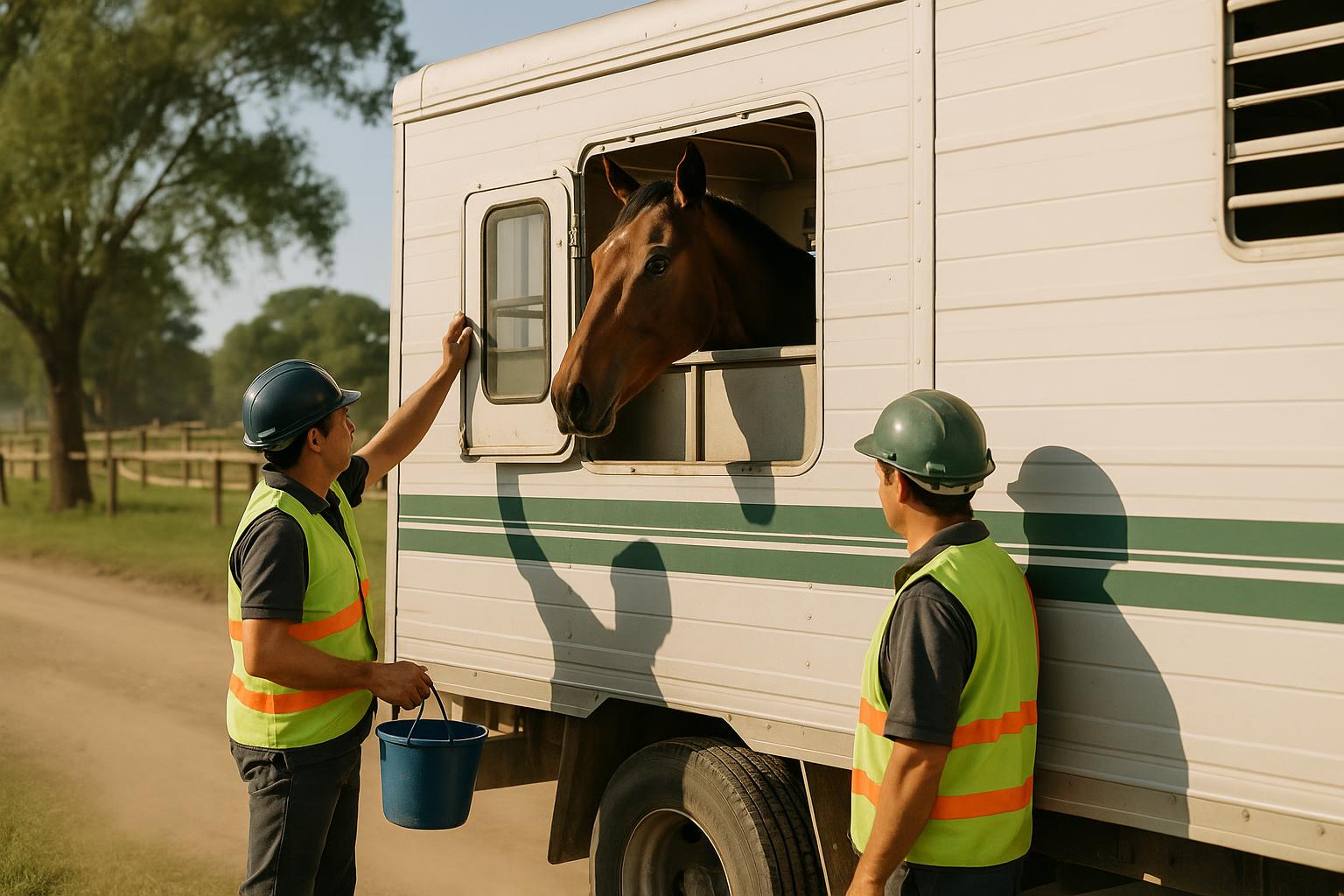 Transporte al hipódromo: logística, bioseguridad y bienestar equino