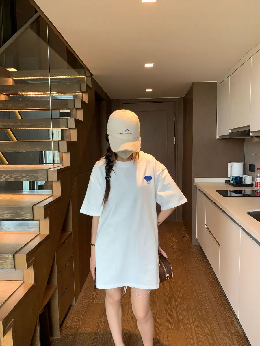 아더에러 트윈 하트 스몰 로고 티셔츠 오프 화이트 thumbnail 7