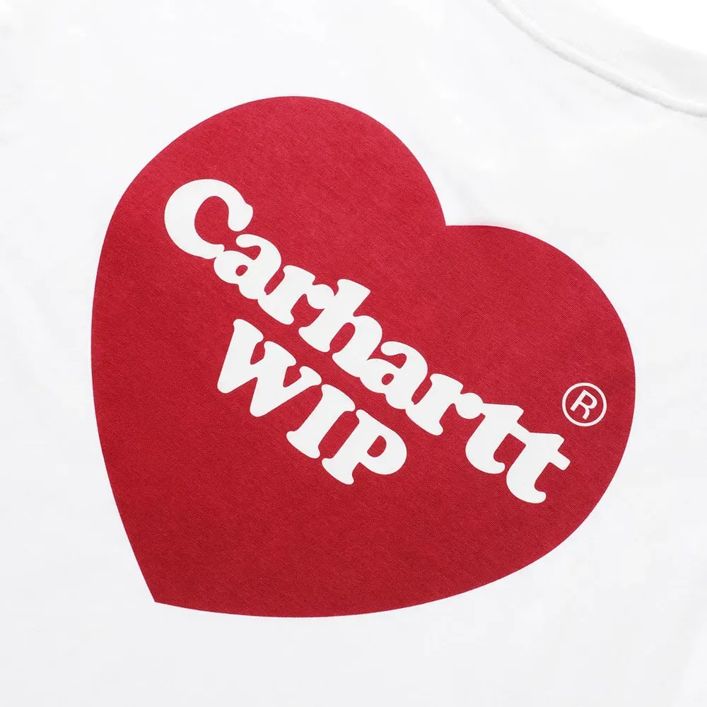 칼하트 WIP 숏슬리브 더블 하트 티셔츠 화이트 thumbnail 4
