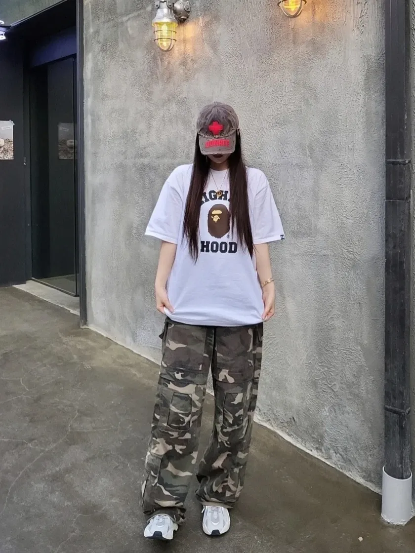 베이프 x 네이버후드 티셔츠 화이트 thumbnail 2