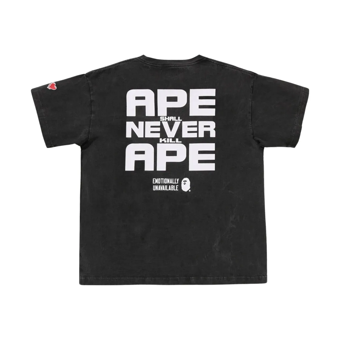 베이프 x E.U. 에이프 헤드 티셔츠 블랙 thumbnail 2