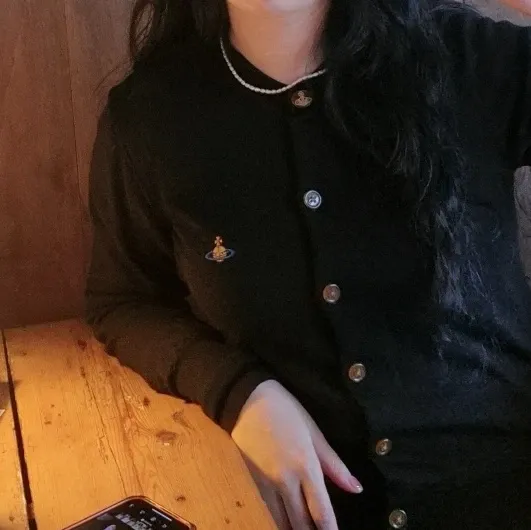 비비안 웨스트우드 베아 버진 울 가디건 블랙 thumbnail 3