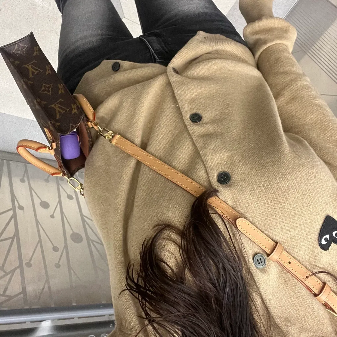 플레이 꼼데가르송 블랙 하트 니트 가디건 베이지 thumbnail 2