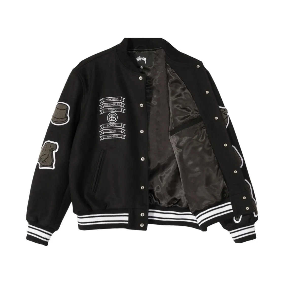 스투시 x CDG 바시티 자켓 thumbnail 3