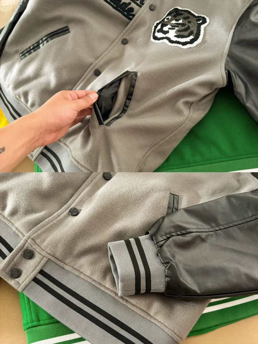 휴먼 메이드 바시티 자켓 그레이 thumbnail 4