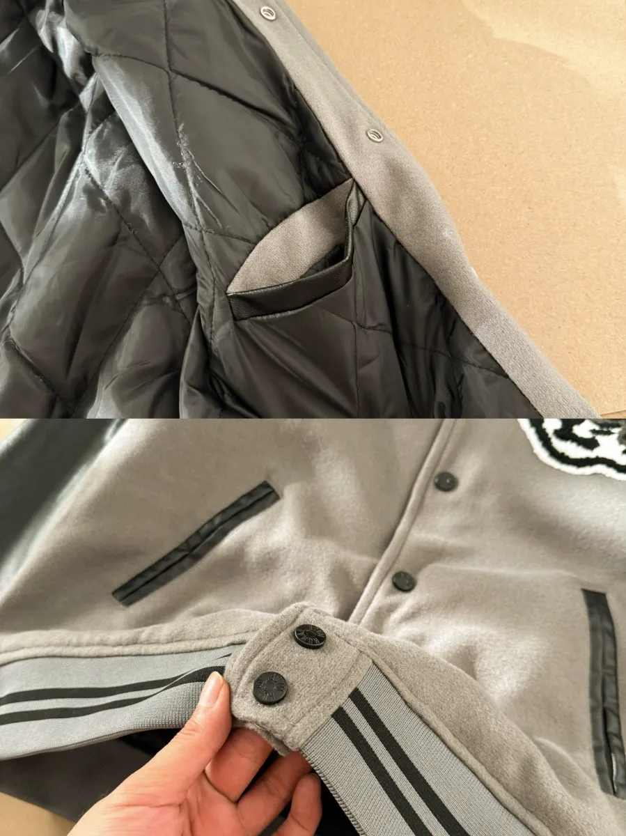 휴먼 메이드 바시티 자켓 그레이 thumbnail 5