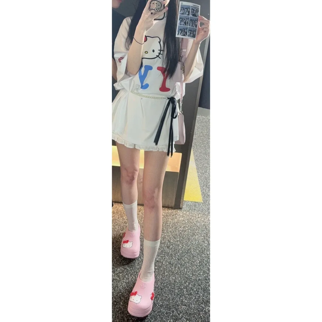 오픈 Yy x 헬로 키티 티셔츠 화이트 thumbnail 4