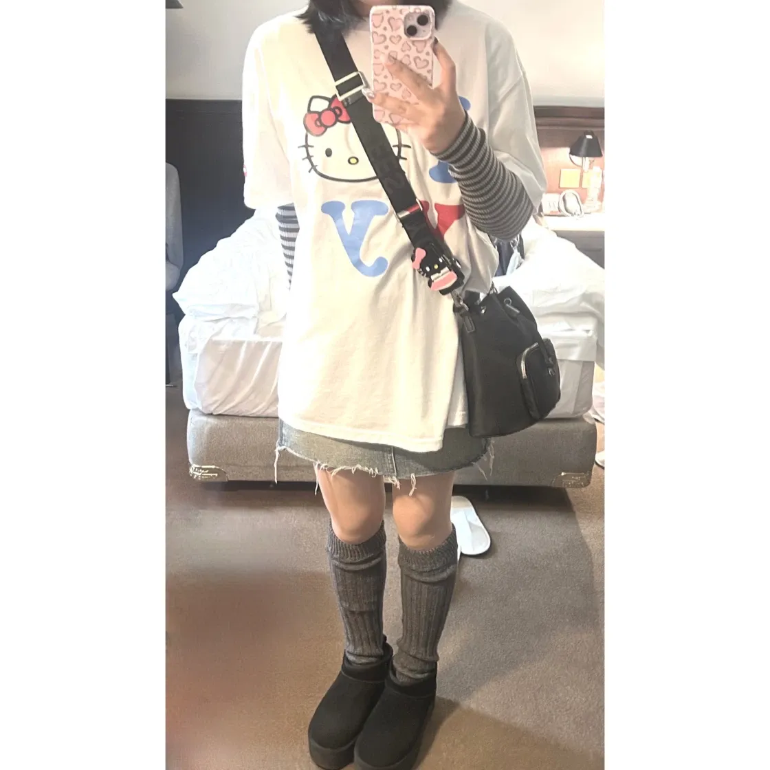 오픈 Yy x 헬로 키티 티셔츠 화이트 thumbnail 6