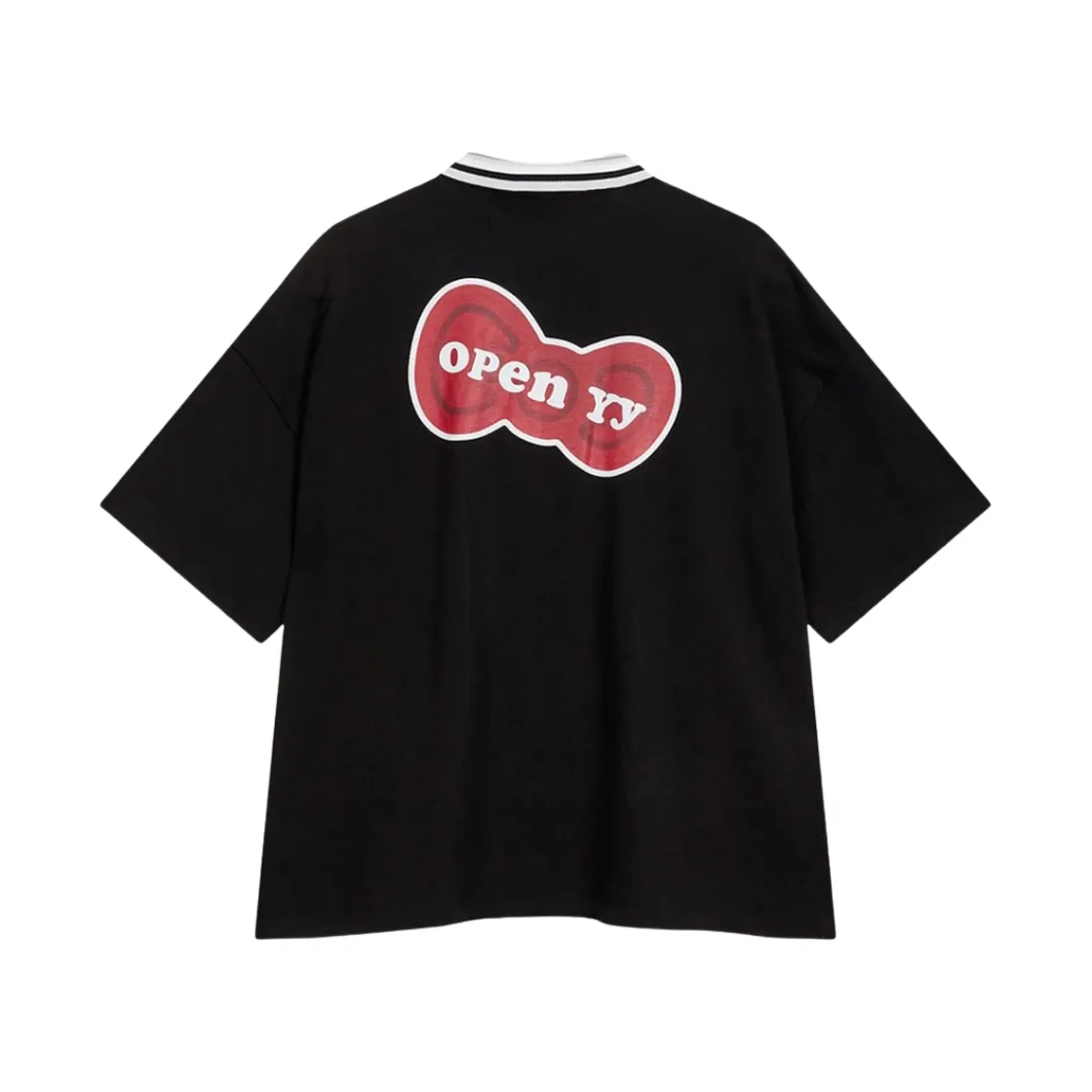 오픈 Yy x 헬로 키티 카라 티셔츠 블랙 thumbnail 2