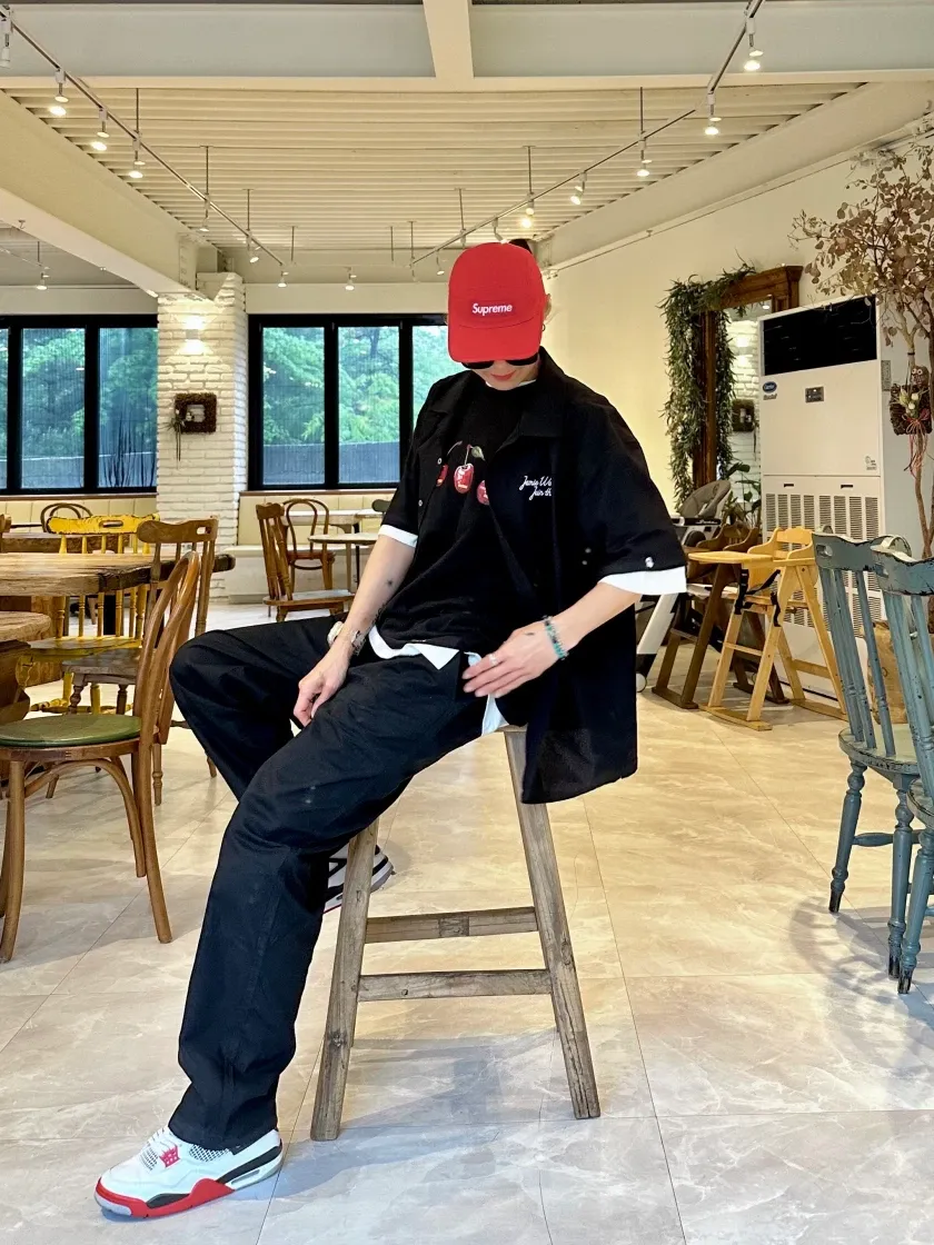 슈프림 워시드 치노 트윌 캠프캡 레드 thumbnail 4