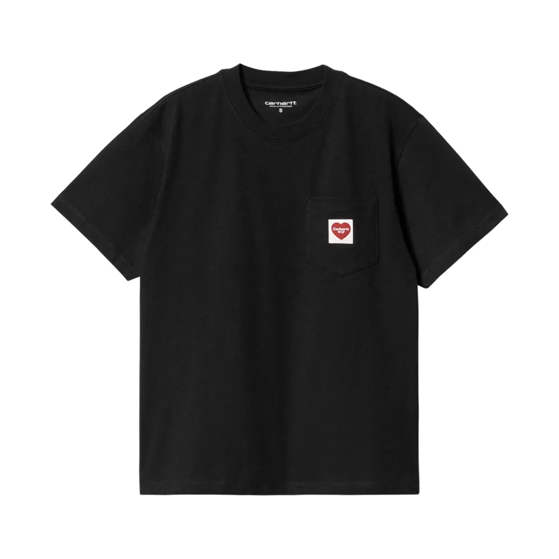 칼하트 WIP 포켓 하트 티셔츠 블랙