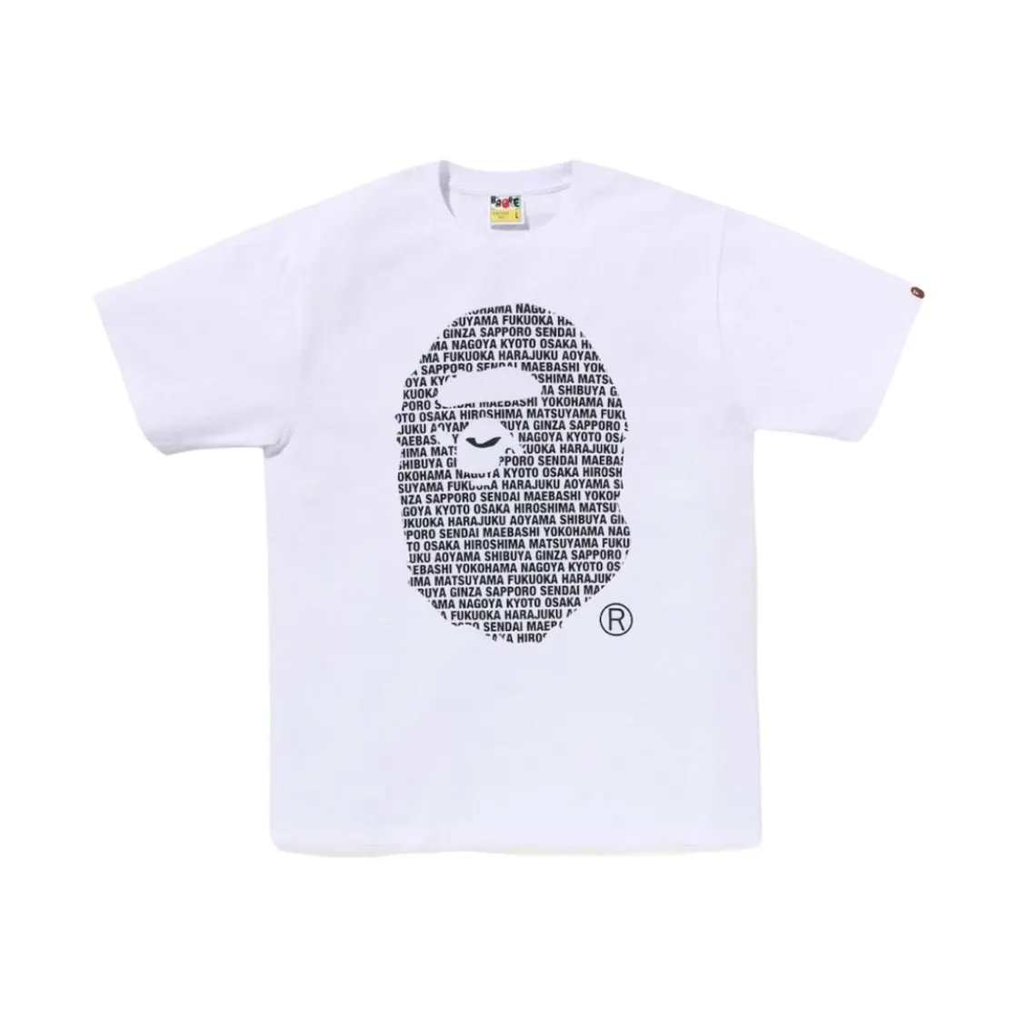 베이프 재팬 에이프 헤드 티셔츠 화이트