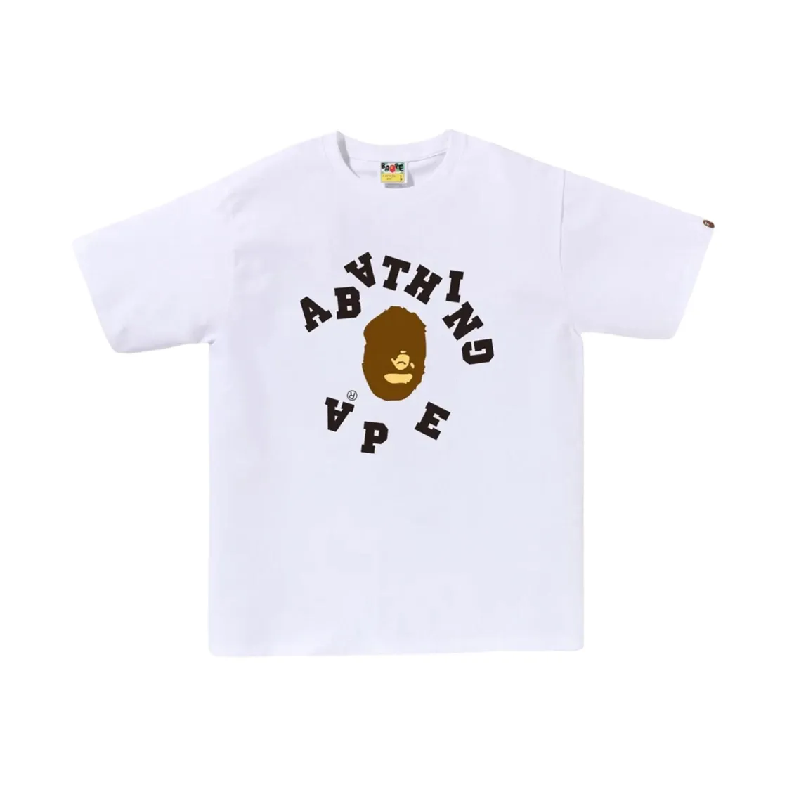 베이프 브로큰 컬리지 티셔츠 화이트