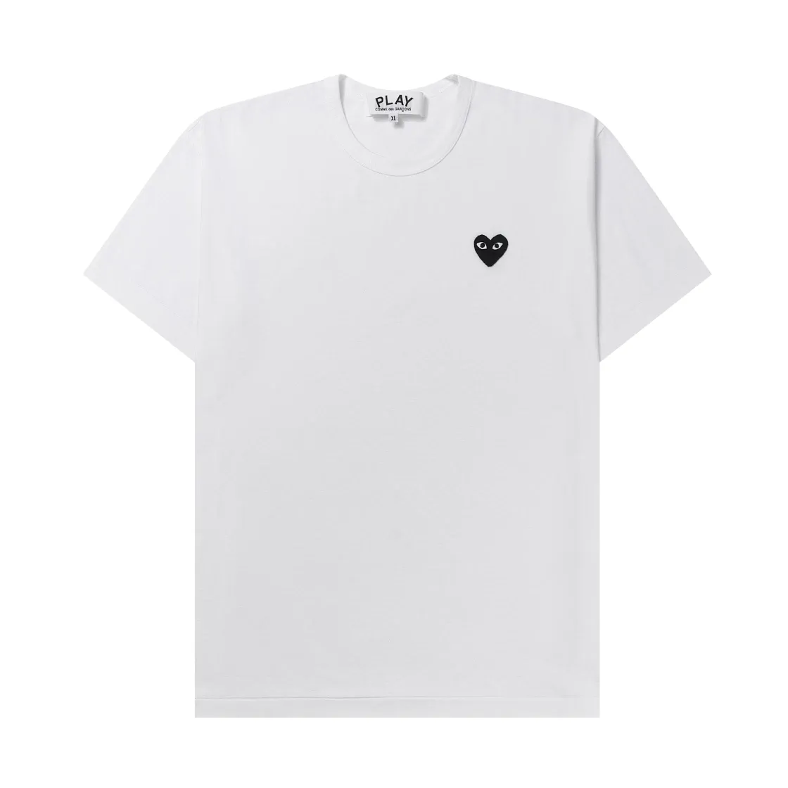 플레이 꼼데가르송 블랙 하트 티셔츠 화이트