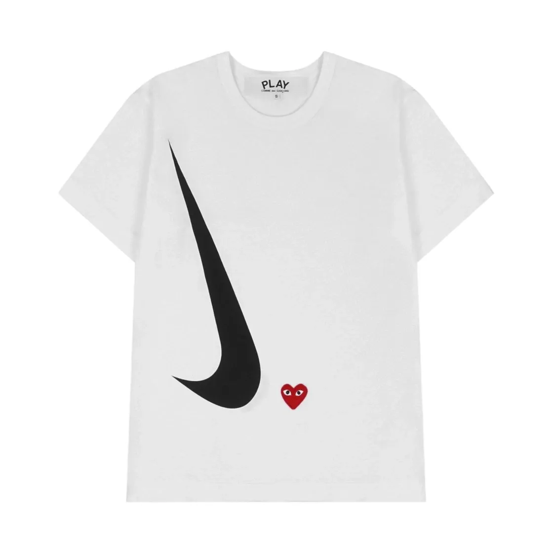 플레이 꼼데가르송 x 나이키 티셔츠 화이트