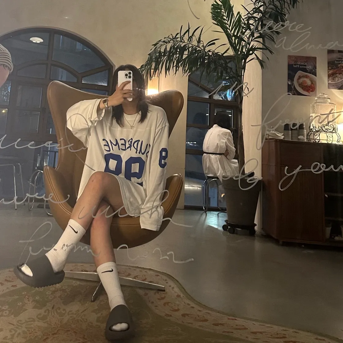 슈프림 99 롱슬리브 풋볼 탑 스톤 - 24SS thumbnail 5