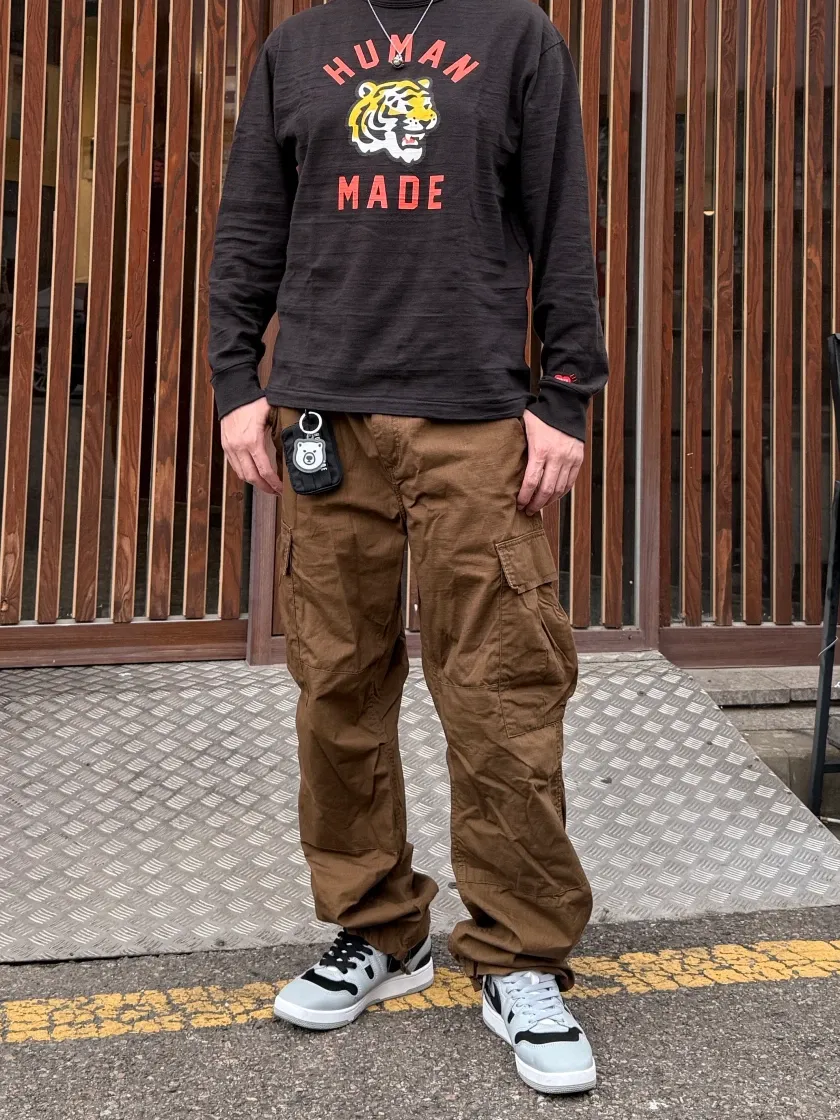 휴먼 메이드 그래픽 롱슬리브 티셔츠 블랙 thumbnail 3