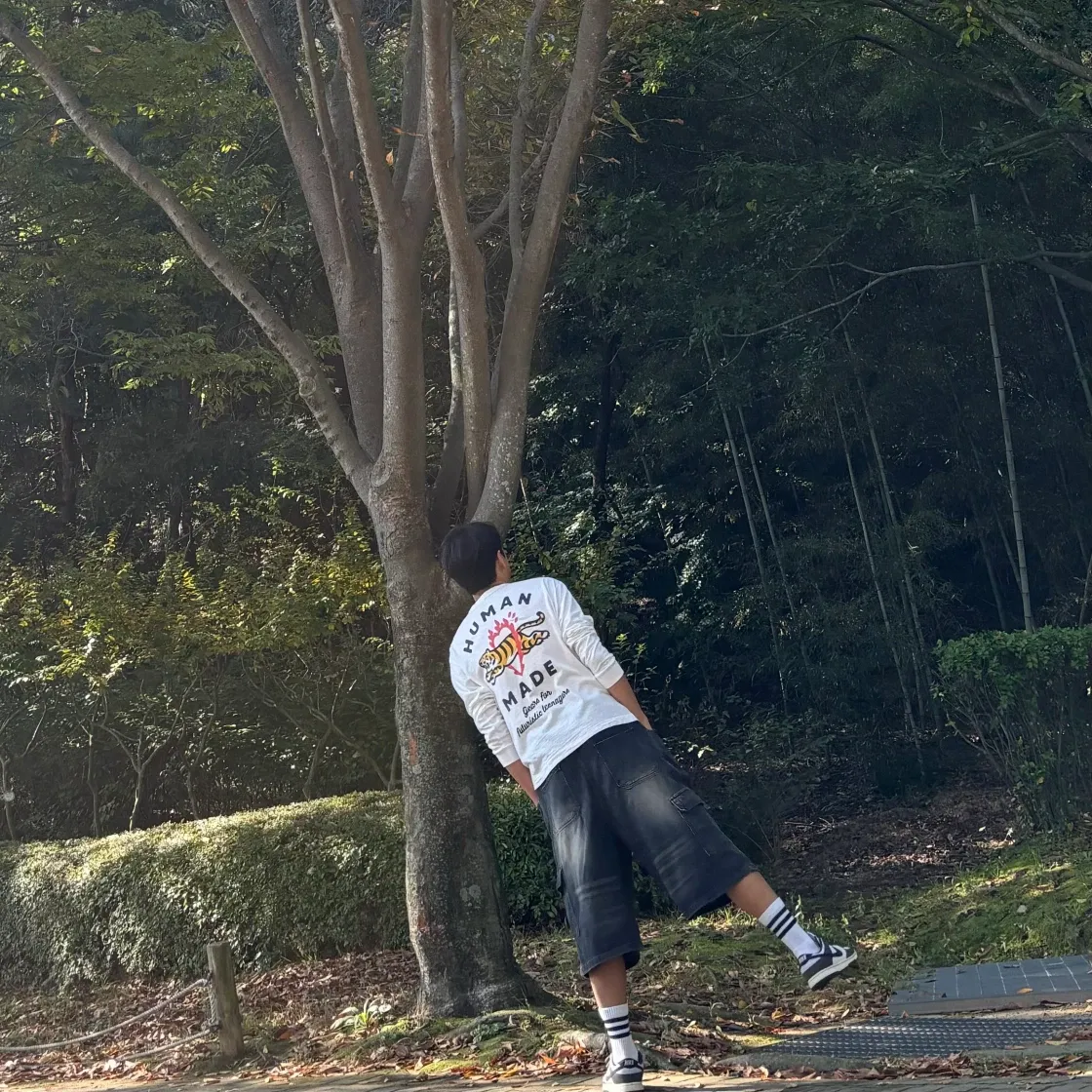 휴먼 메이드 그래픽 롱슬리브 티셔츠 #3 화이트 thumbnail 3